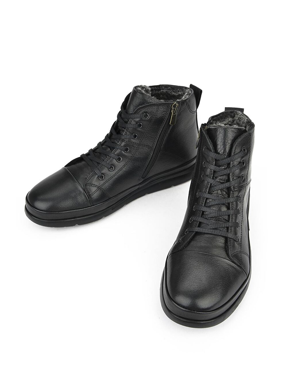 Erkek Hakiki Deri Kürklü Bot 1331002Z661 Siyah-4