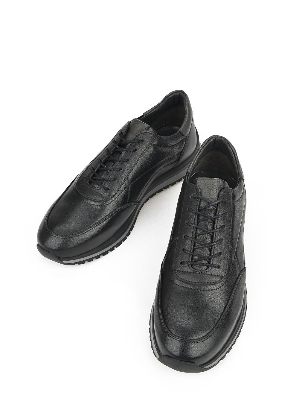 Erkek Hakiki Deri Sneaker 1231002 415 Siyah-4