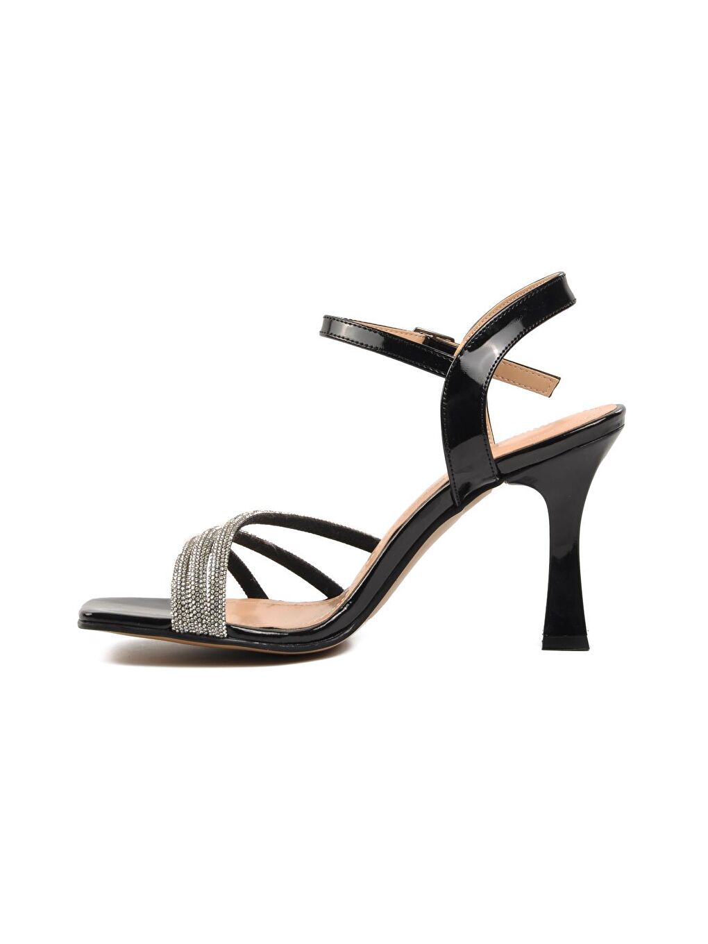 Karışık 300 Siyah Rugan Kadın Abiye Ayakkabı-1