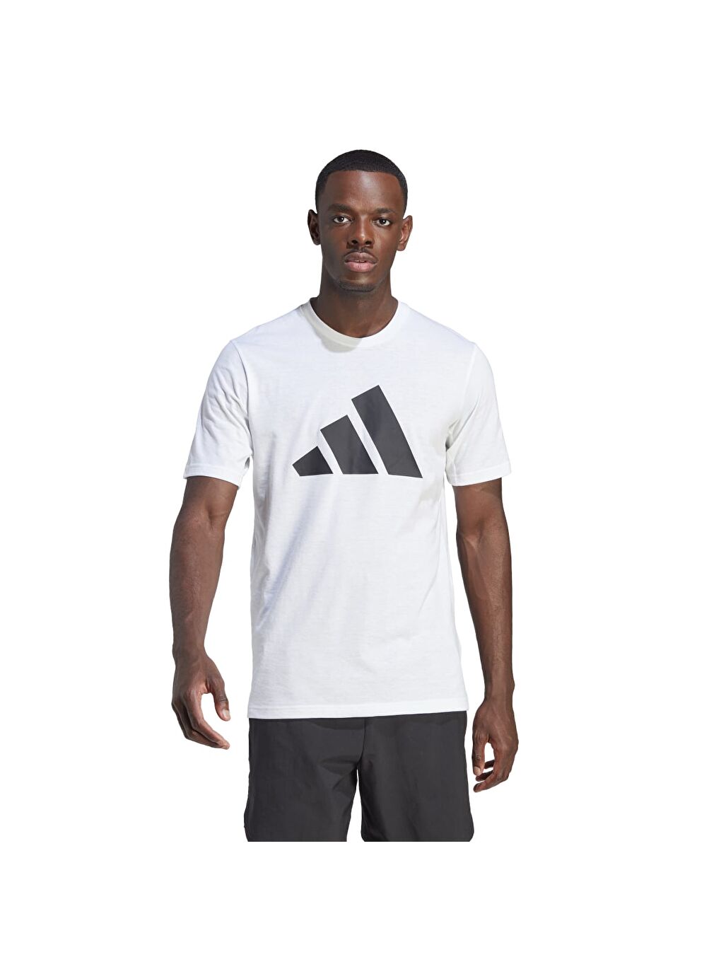 Adidas Beyaz Train Essentials Feel Ready Logo Erkek Yuvarlak Yaka Tişört