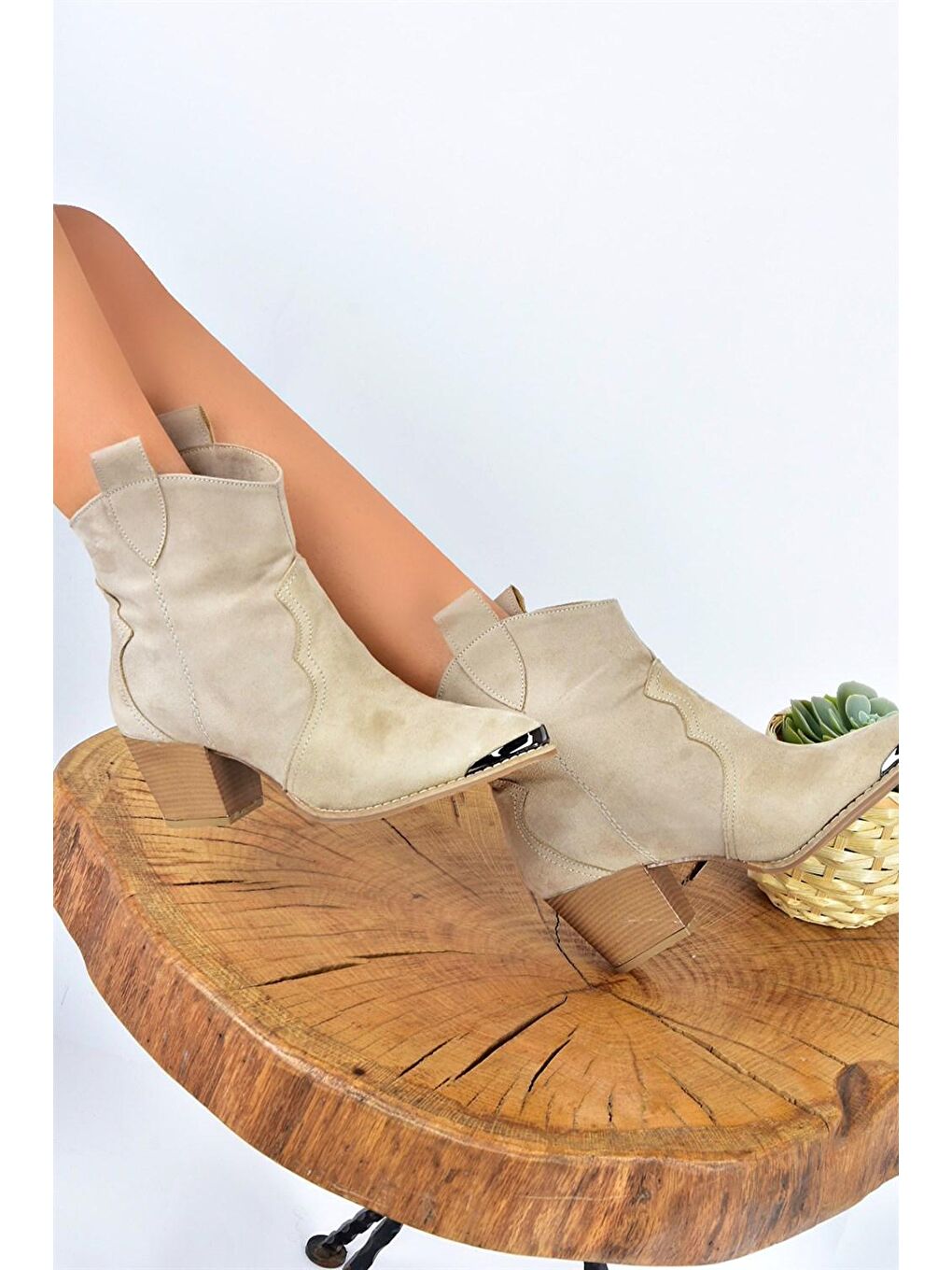 Bej L4044030 Ten Kadın Bot-1