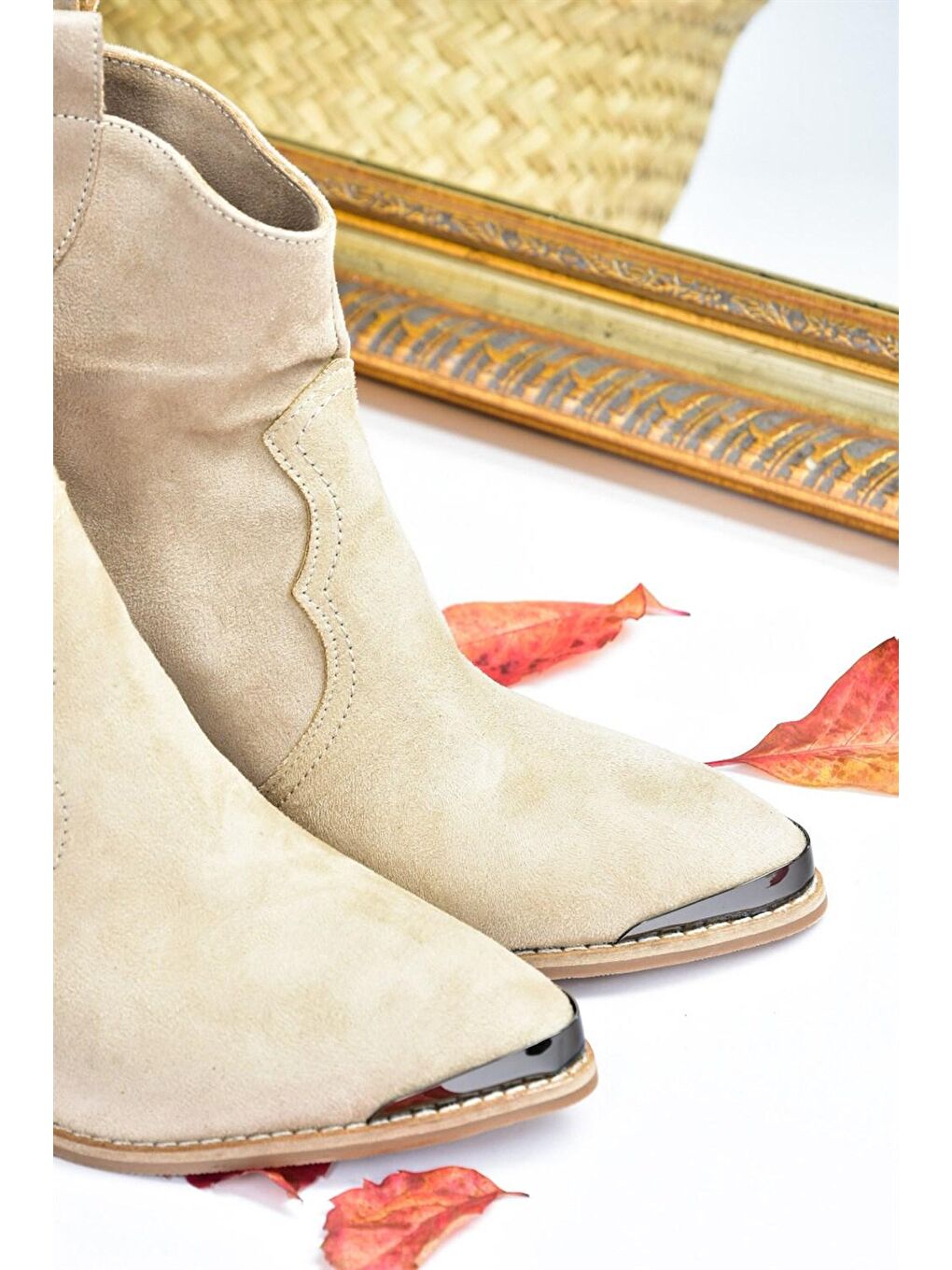 Bej L4044030 Ten Kadın Bot-4