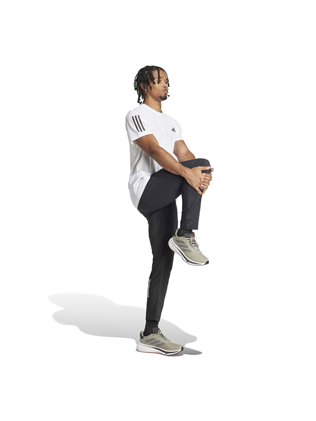 Own The Run Erkek Beyaz Yuvarlak Yaka Tişört-1