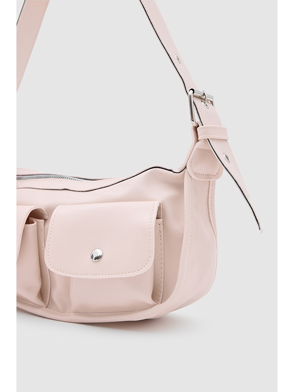 Diana Vintage Baget Çanta Pudra Pembe-2