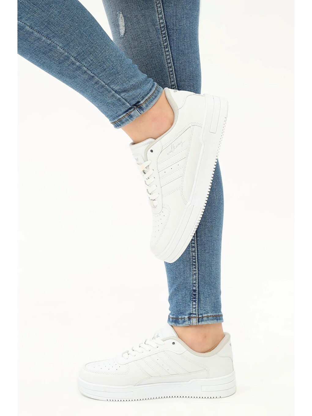 Sandy Beyaz Unisex Tek Renk Sneaker