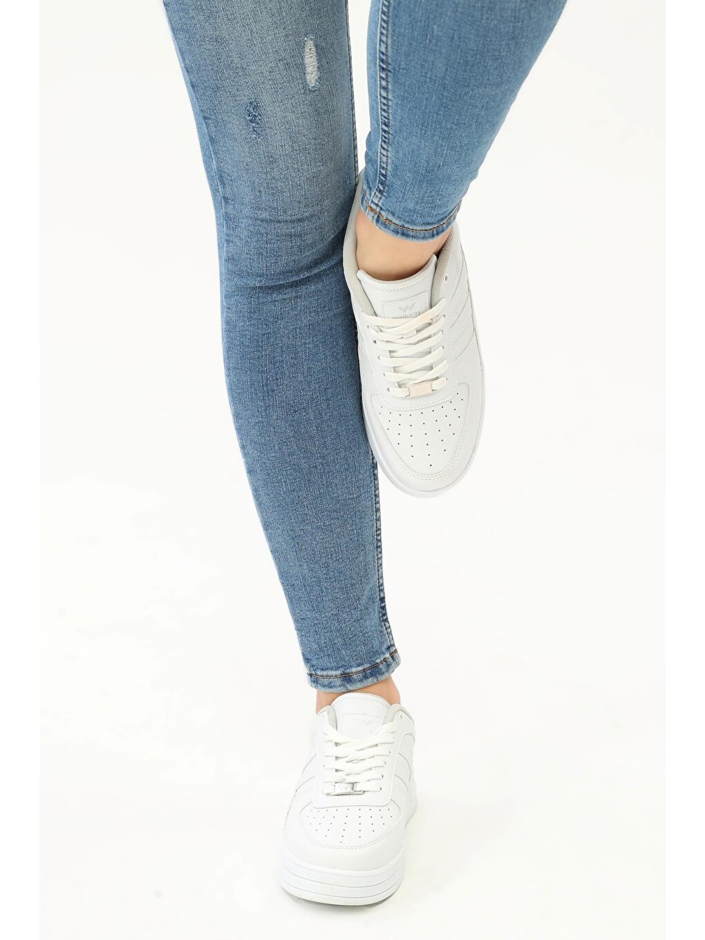 Sandy Beyaz Unisex Tek Renk Sneaker-2