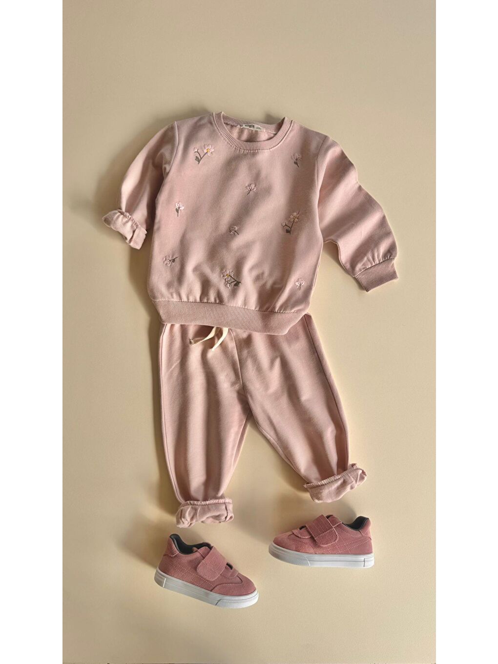 Sweatshirt Takım 1-7 Yaş Pudra Pembe