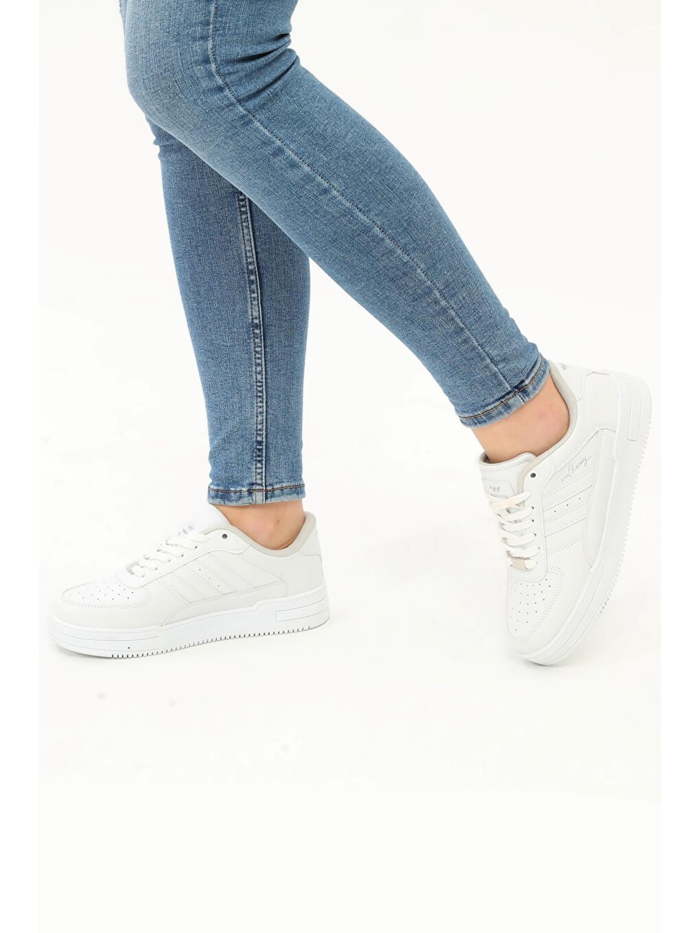 Sandy Beyaz Unisex Tek Renk Sneaker-3