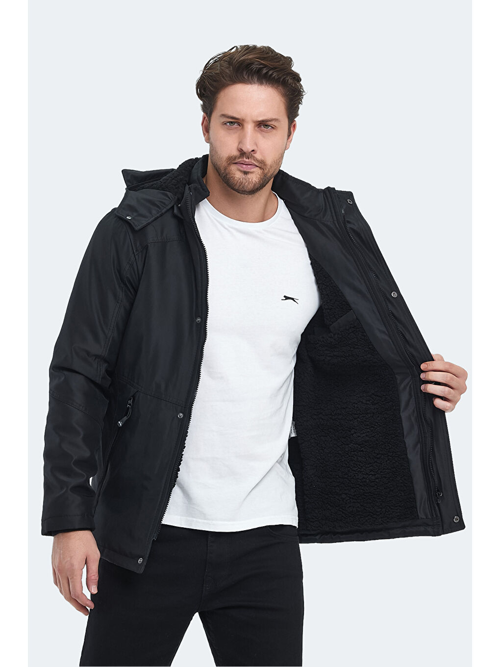 HANKIN Erkek Siyah Mont & Kaban-5