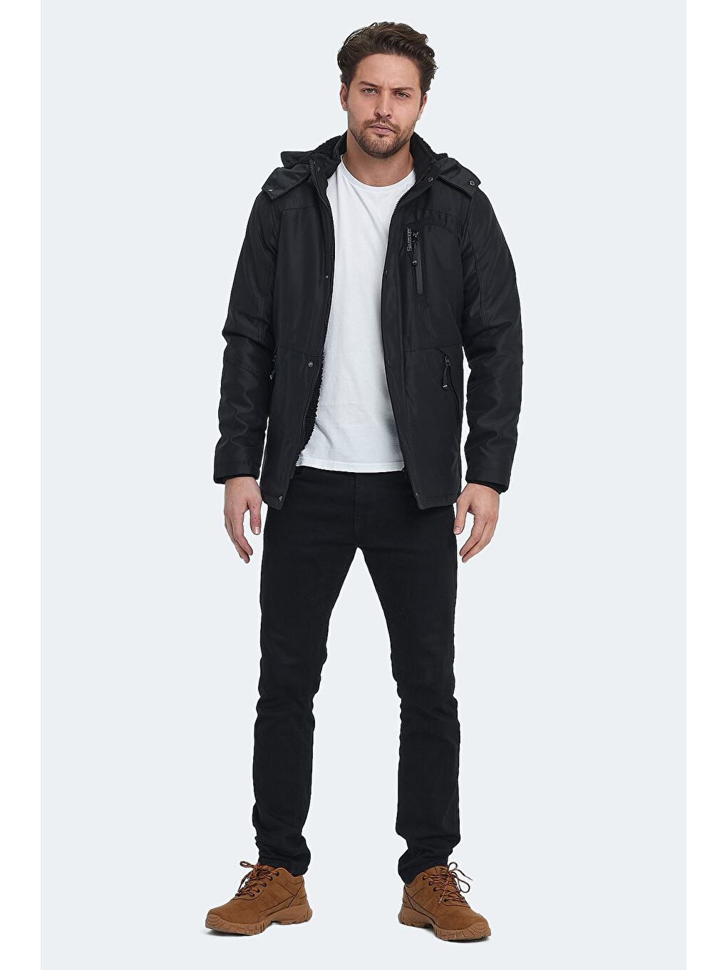 HANKIN Erkek Siyah Mont & Kaban-6