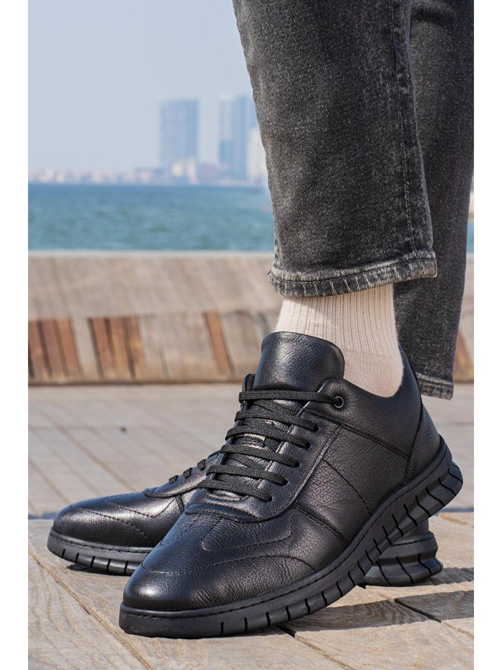 CUTE 3PR Siyah Erkek Comfort Ayakkabı-1