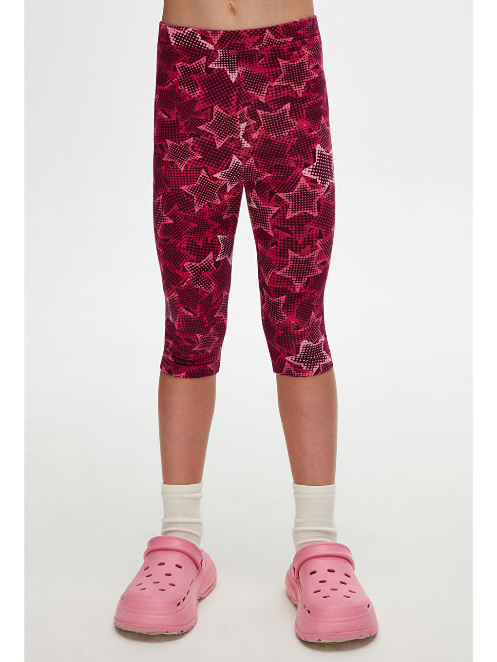 Karışık Kız Çocuk Pointing Stars Desen Kapri-1