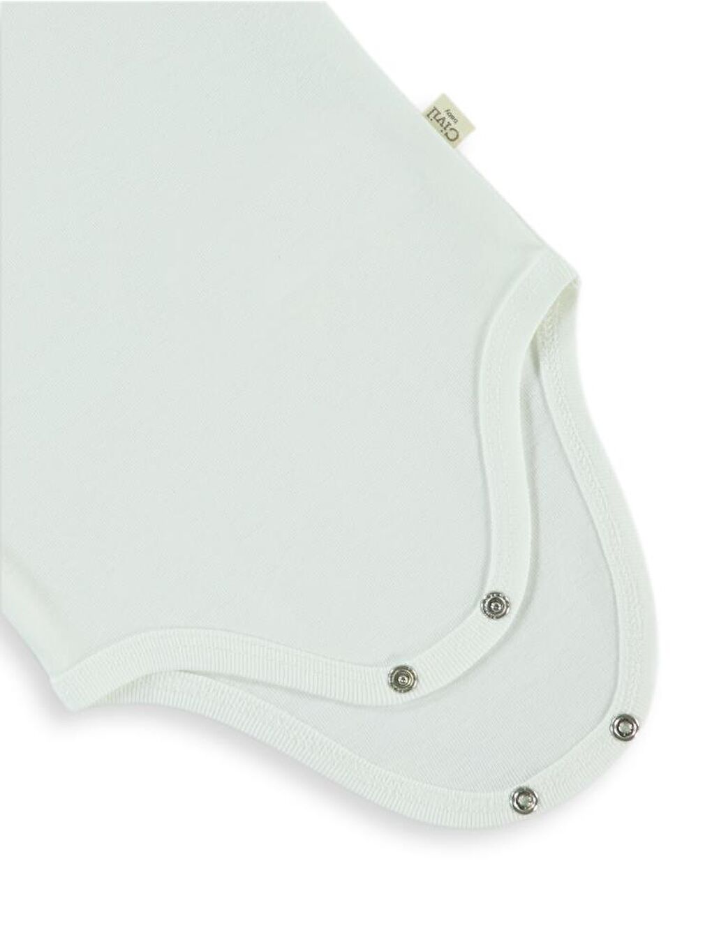 Baby Düz Sıfır Kol 12-36 Ay Çıtçıtlı Badi - Beyaz 12-18 Ay-2