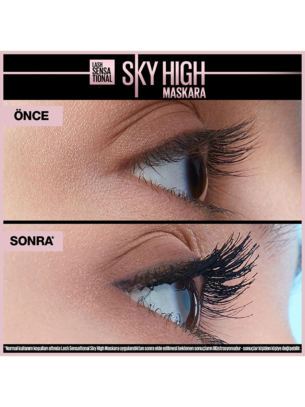 MAYBELLINE NEWYORK Siyah Lash Sensational Sky High Maskara - 1