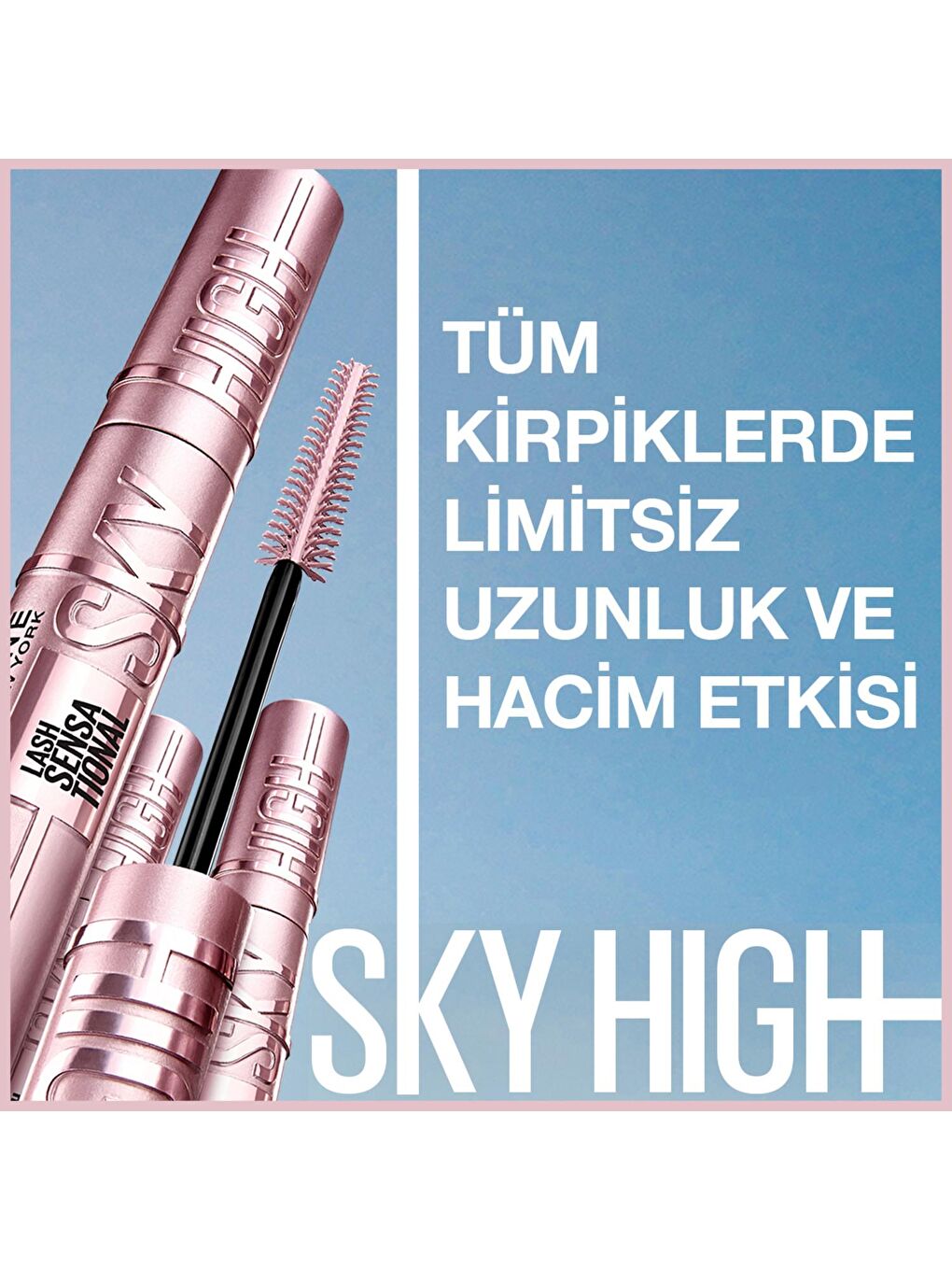 MAYBELLINE NEWYORK Siyah Lash Sensational Sky High Maskara - 5