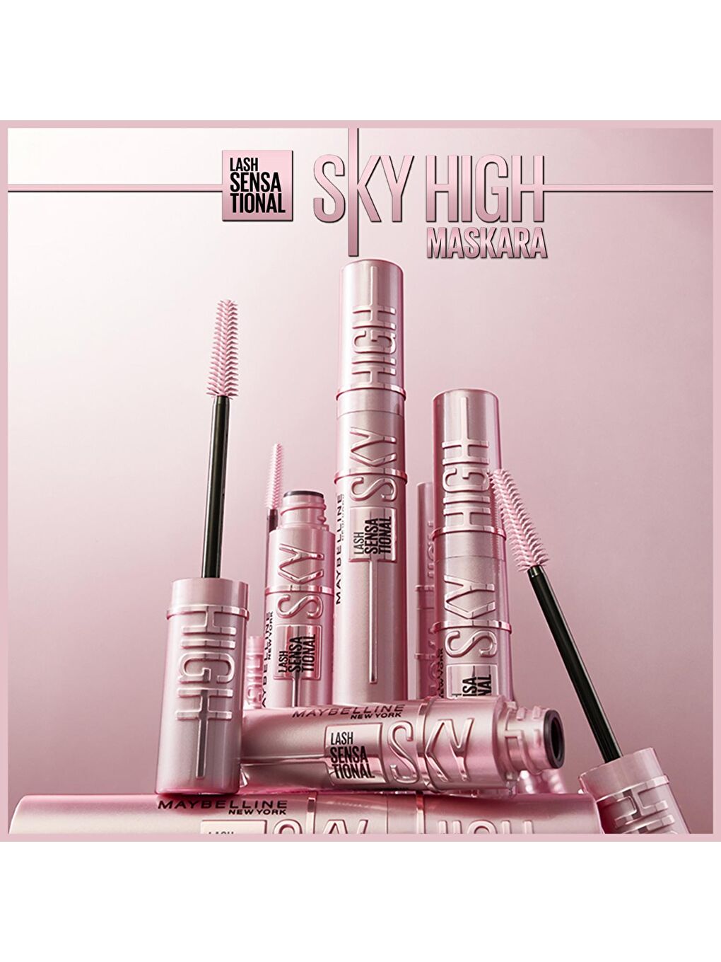 MAYBELLINE NEWYORK Siyah Lash Sensational Sky High Maskara - 8