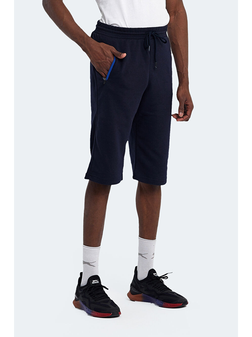 NEER Erkek Cepli Kapri Lacivert Şort-2