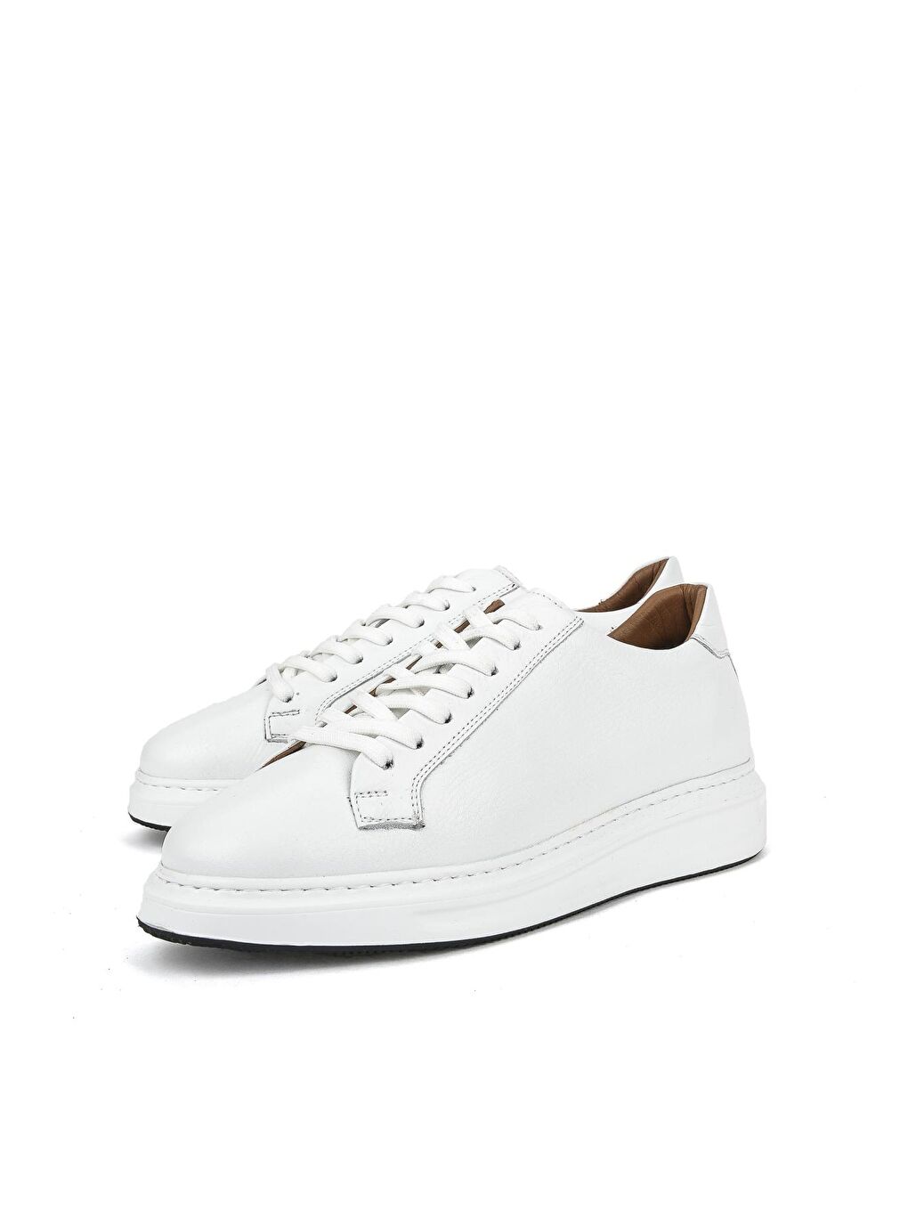 Erkek Hakiki Deri Sneaker 1211001 940 Beyaz-4