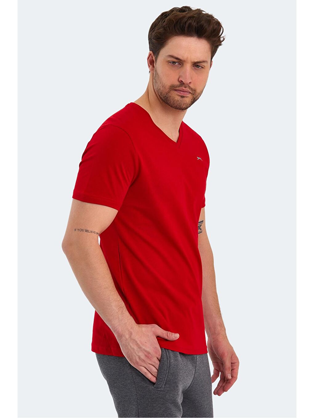 SLAZENGER Kırmızı RIVALDO Erkek T-Shirt Kırmızı - 4