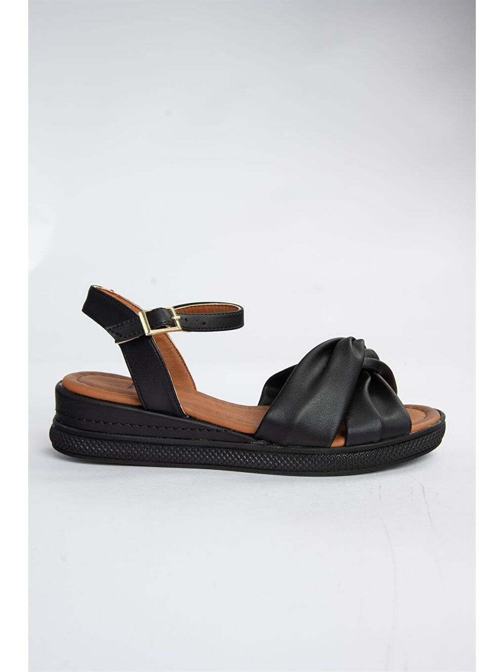 Siyah Dolgu Topuklu Kadın Sandalet K674300409-3