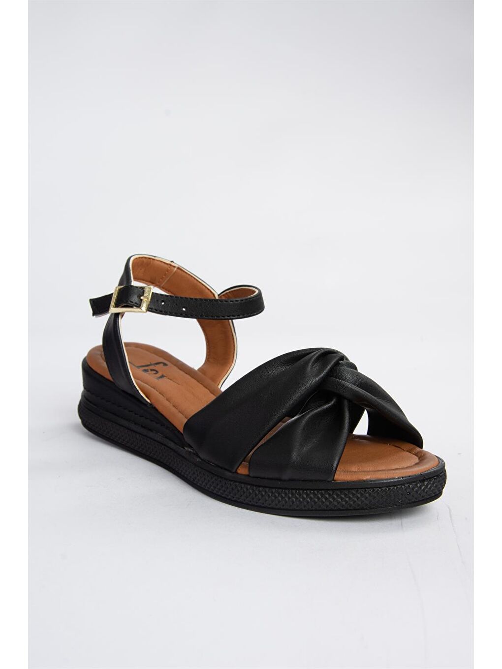 Siyah Dolgu Topuklu Kadın Sandalet K674300409-4