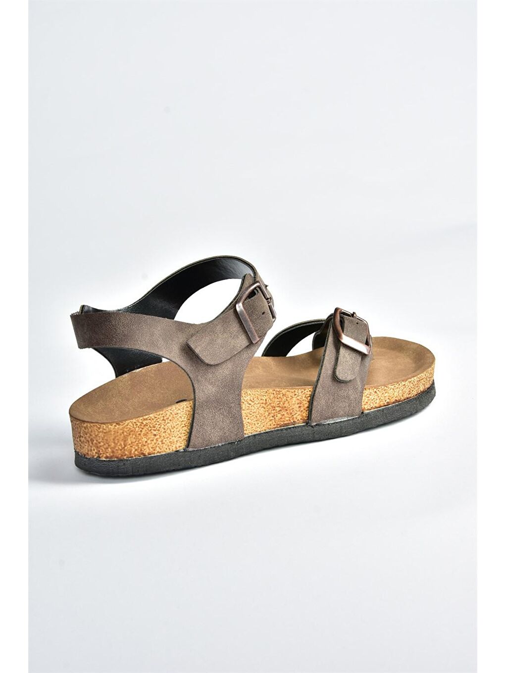 Kahverengi Süet Kadın Sandalet H777786002-4