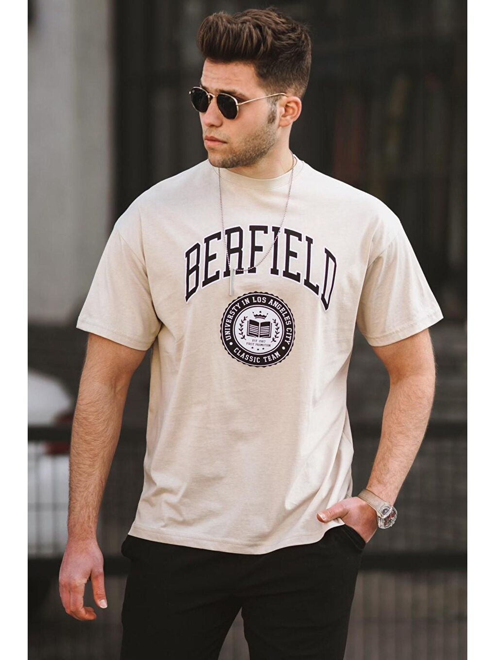 Bej Erkek Tişört 4999