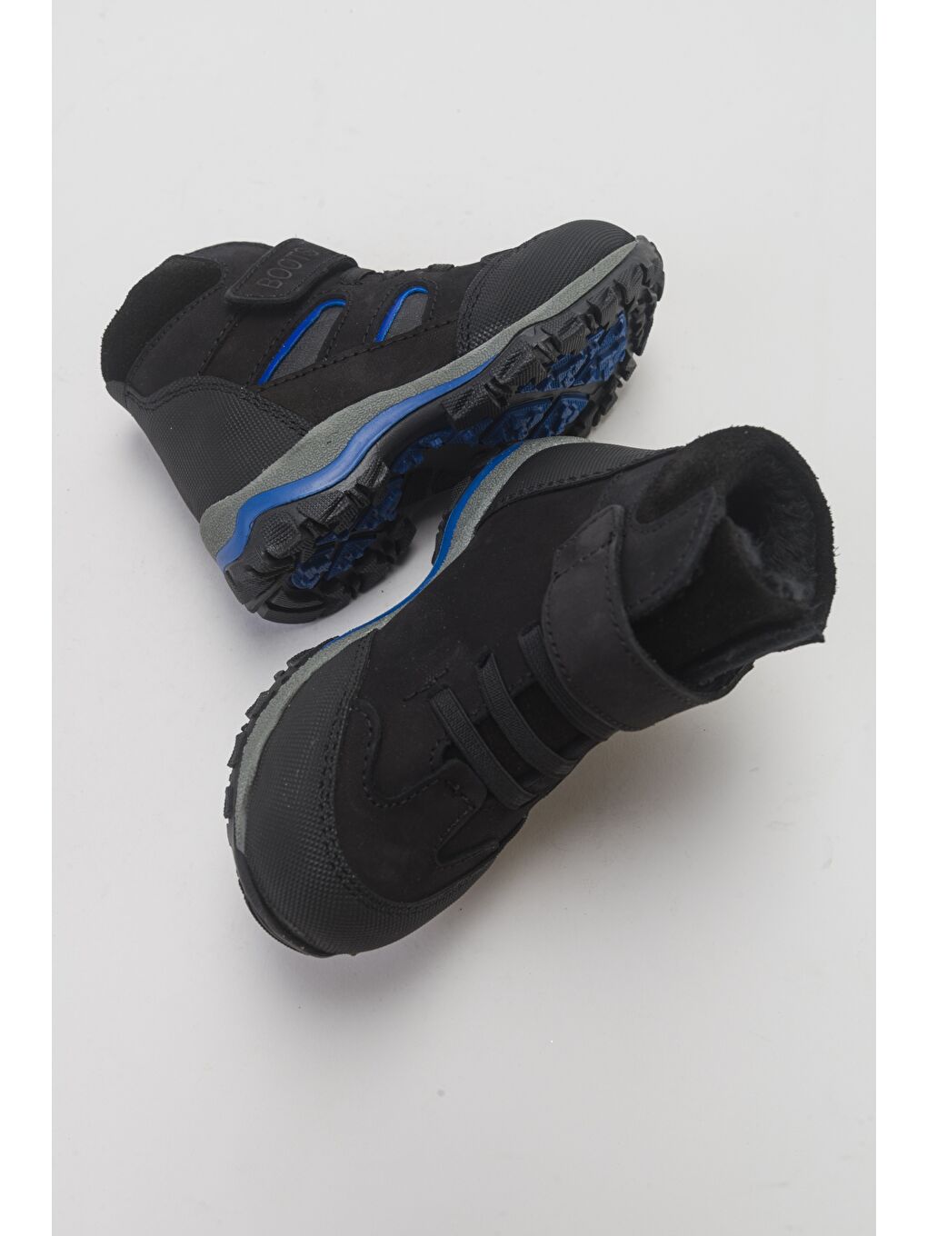 Erkek Çocuk Siyah Hakiki Deri Anatomik Trekking Bot-3