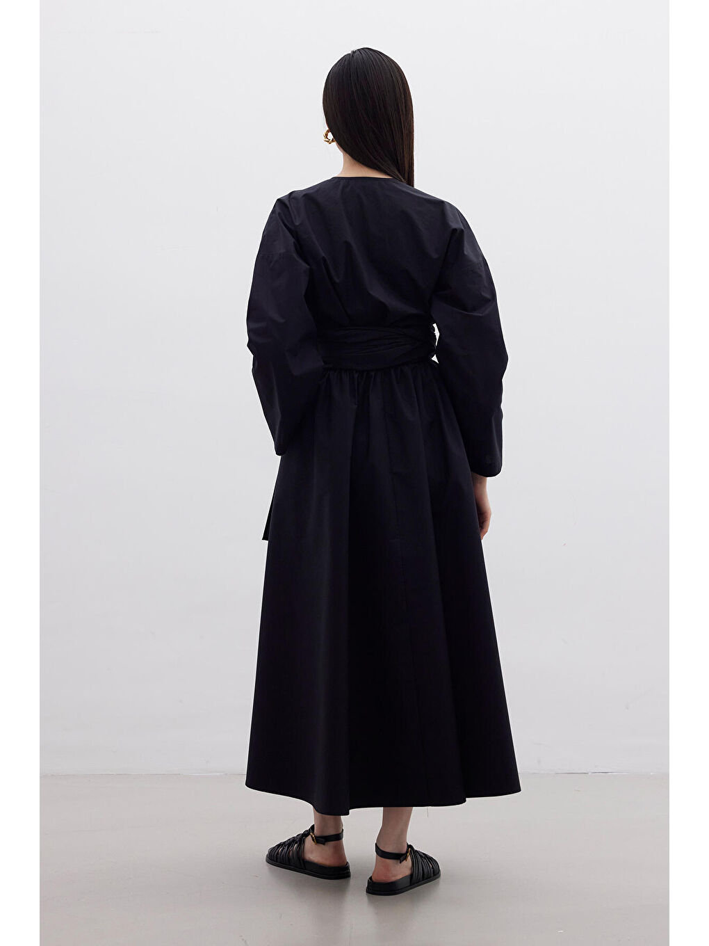 Siyah Kimono Tarz Premium Bluz-7