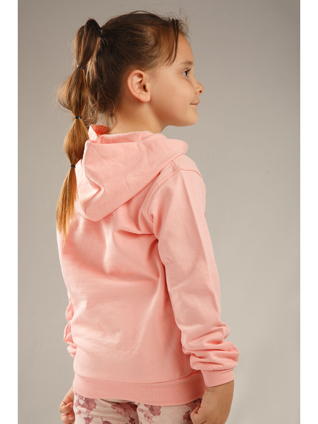 Pembe Kids Baskılı Uzun Kollu Kız Çocuk Hoodie-2