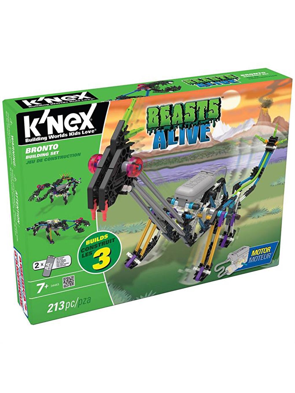 KNex Karışık K'Nex Bronto Yapım Seti (Motorlu) Beasts Alive Serisi