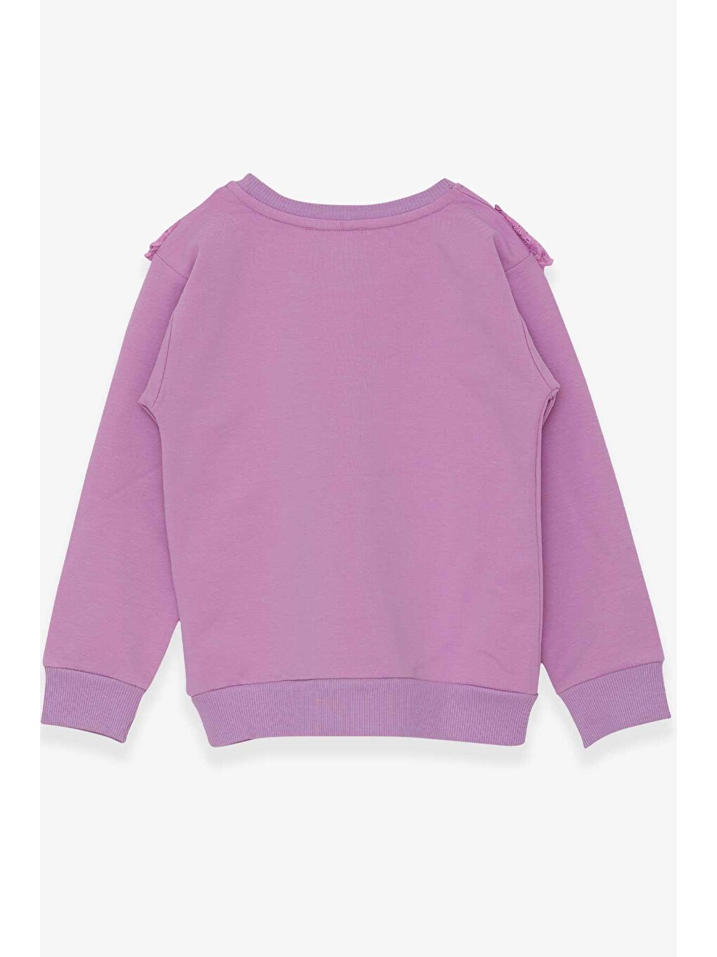 Lila Kız Çocuk Sweatshirt Güpürlü Eflatun (4-9 Yaş)-1