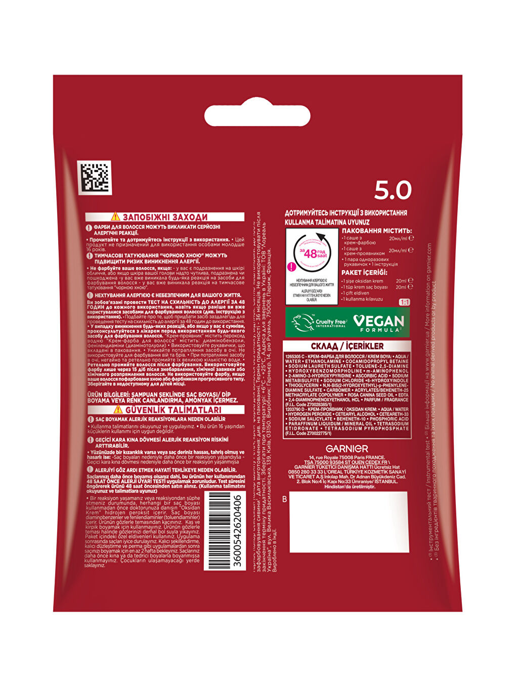 Color Shampoo Retouch Şampuan Kolaylığında Dip Boyası, Açık Kahve 5.0-1