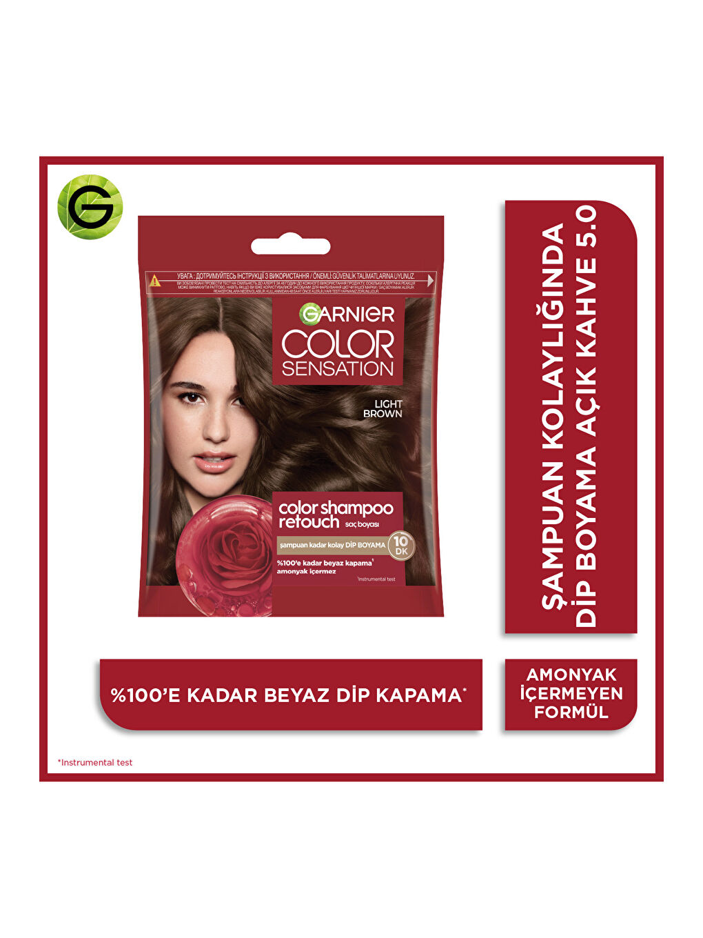 Color Shampoo Retouch Şampuan Kolaylığında Dip Boyası, Açık Kahve 5.0-2