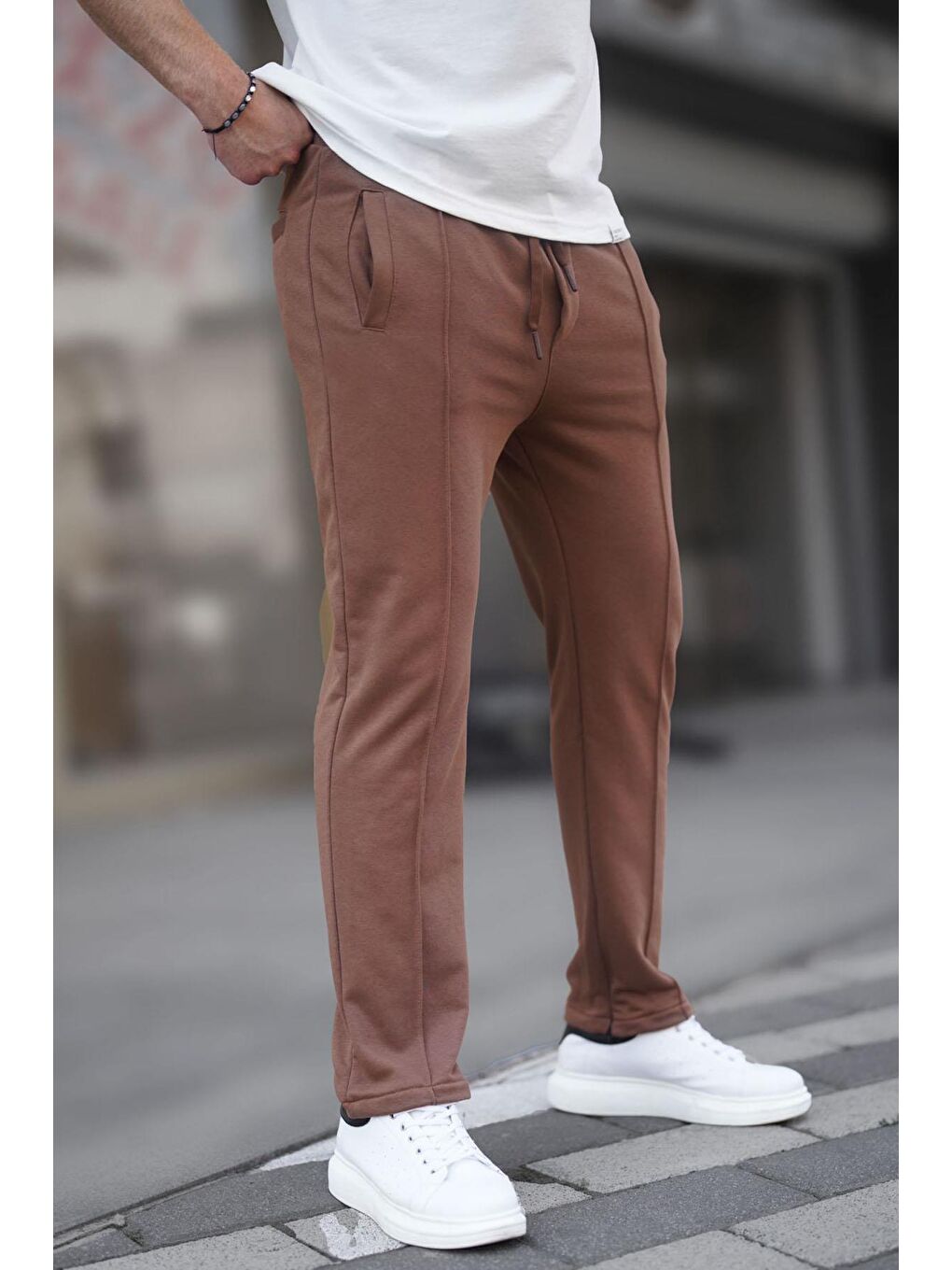 Kahverengi Açık Paça Erkek Eşofman Altı 6515