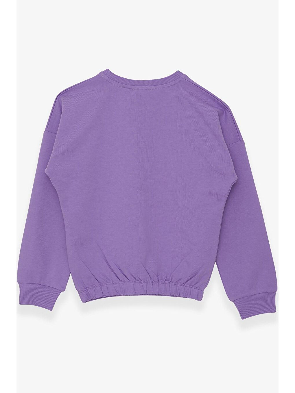 Kız Çocuk Sweatshirt Simli Yazı Baskılı Lila (8 Yaş)-1