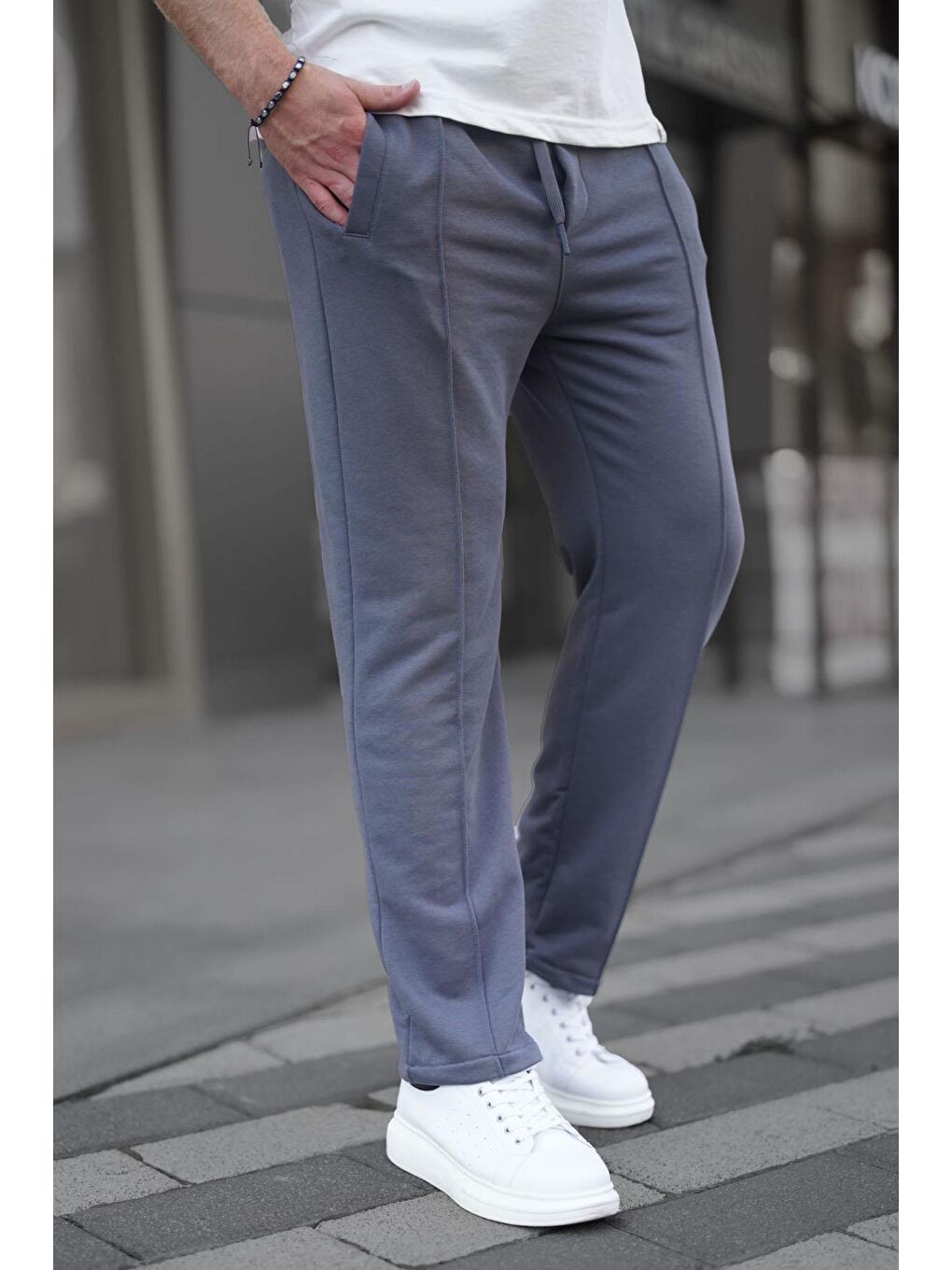 Gri Füme Açık Paça Erkek Eşofman Altı 6515