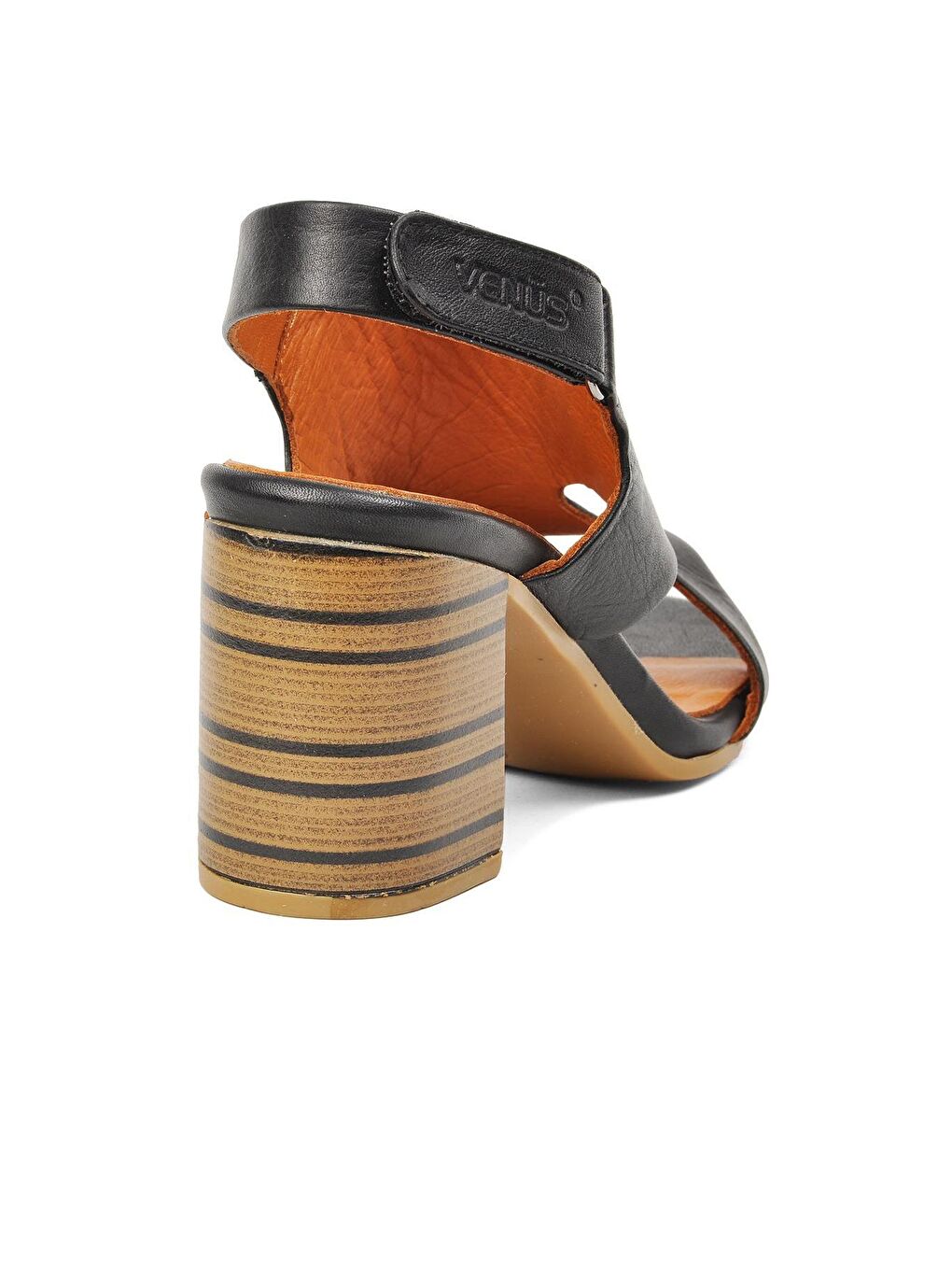 Siyah Hakiki Deri Kadın Sandalet 2108502-3