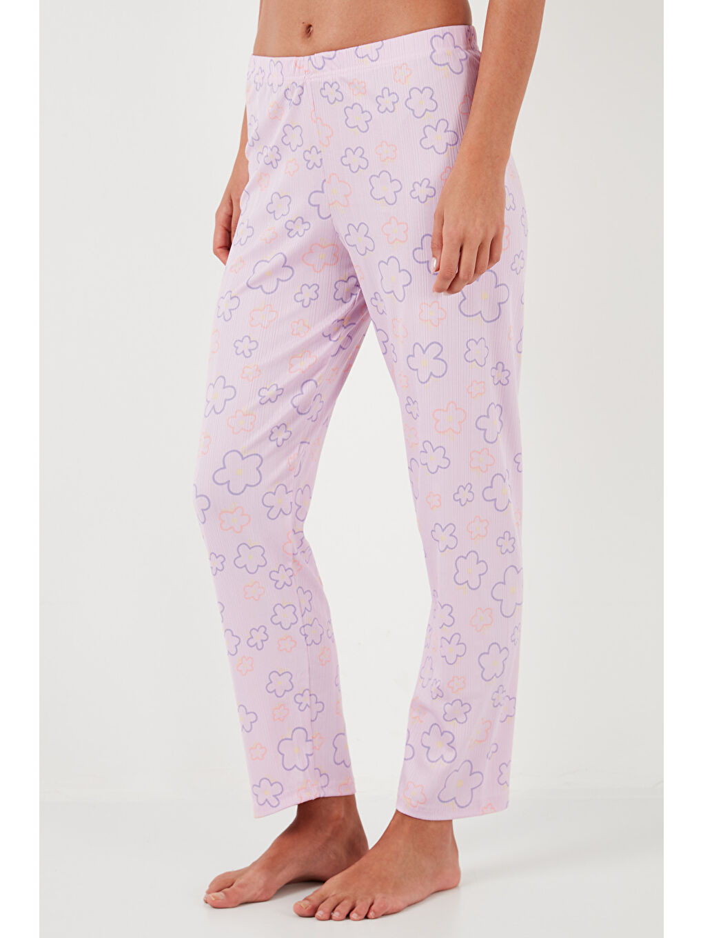 Pembe Regular Fit Gömlek Yaka Kısa Kollu Pijama Takımı 65780124-5