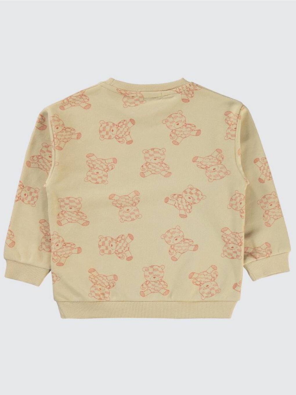 Boys Ayıcık Baskılı 2-5 Yaş Sweatshirt - Bej 5-6 Yaş