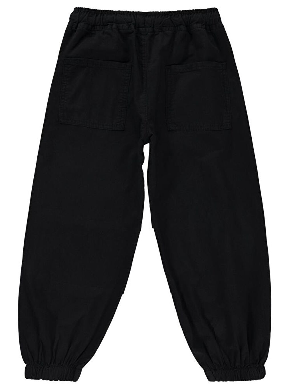 Boys Paçası Lastikli 10-13 Yaş Pantolon - Siyah 12-13 Yaş
