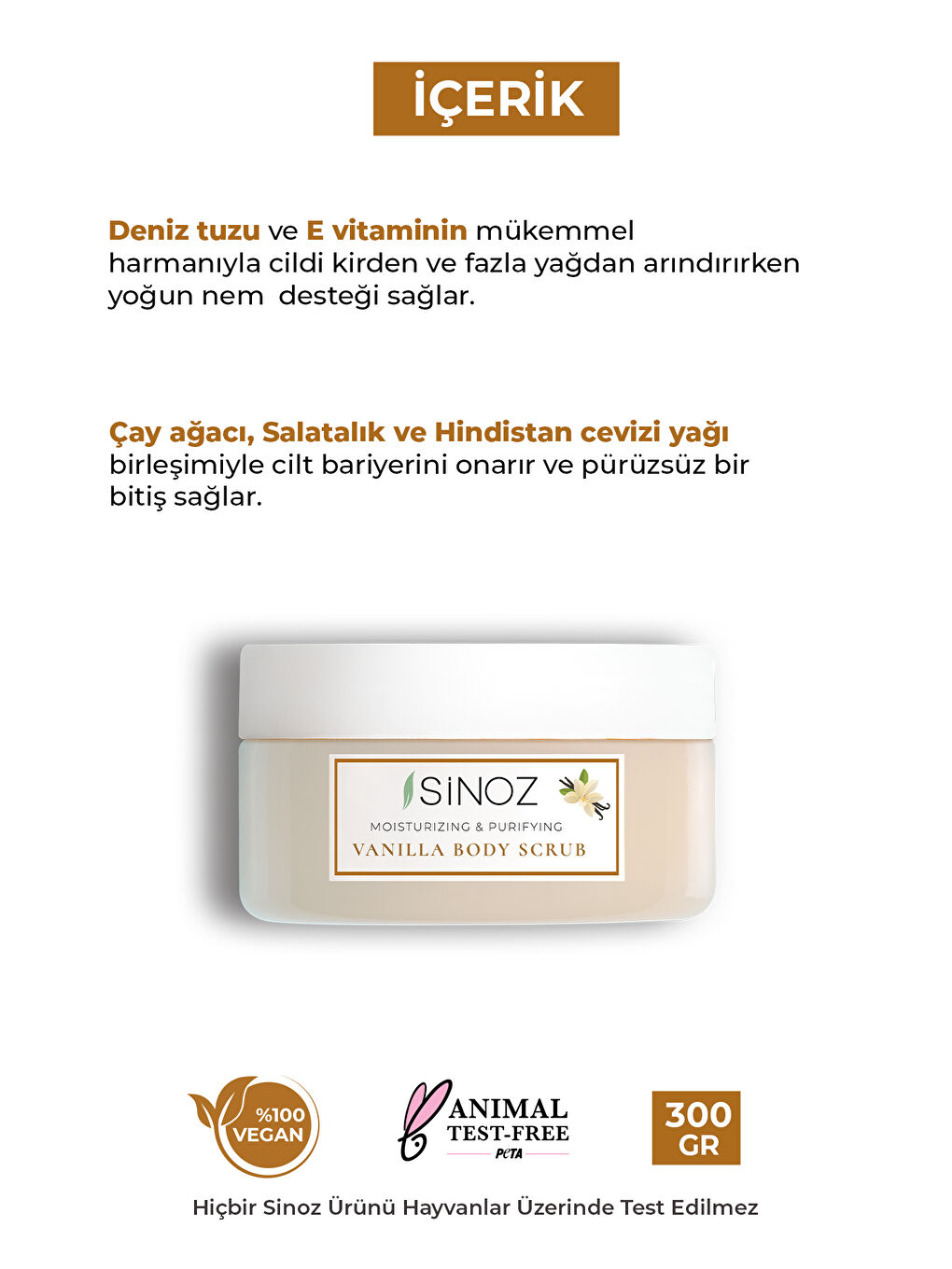 Arındırıcı Ve Nemlendirici Vücut Peelingi - Vanilya 300 Gr-2