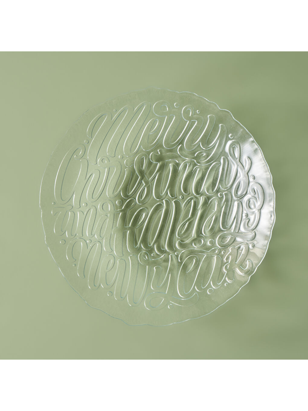 Bej Merry Cam Sunum Kasesi Naturel (32 cm)