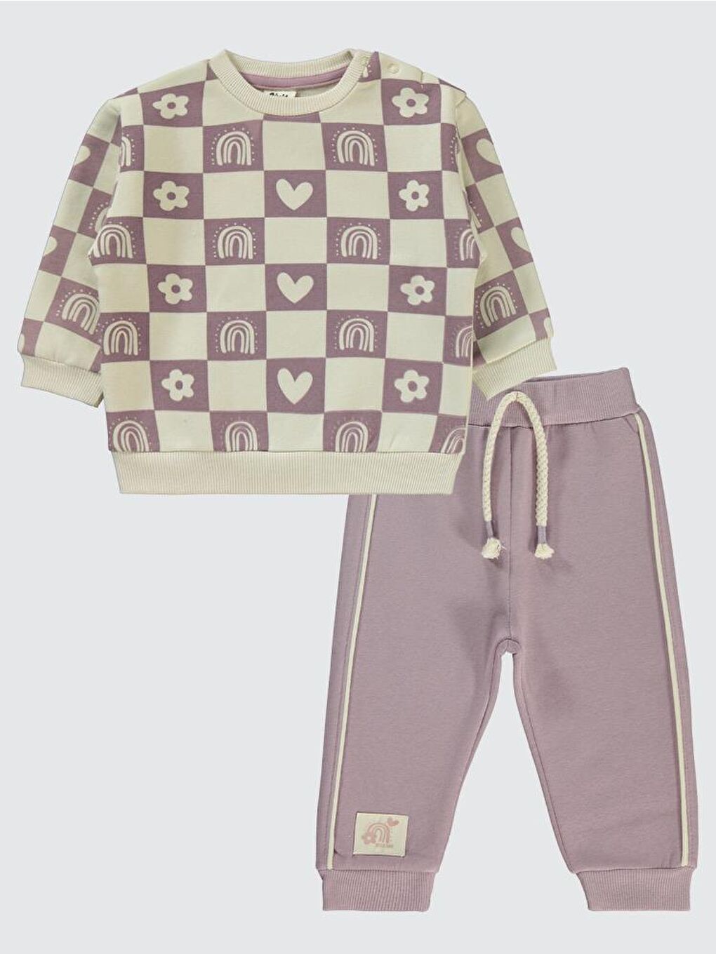 Baby Dama Desen 6-18 Ay Takım - Lila 12-18 Ay