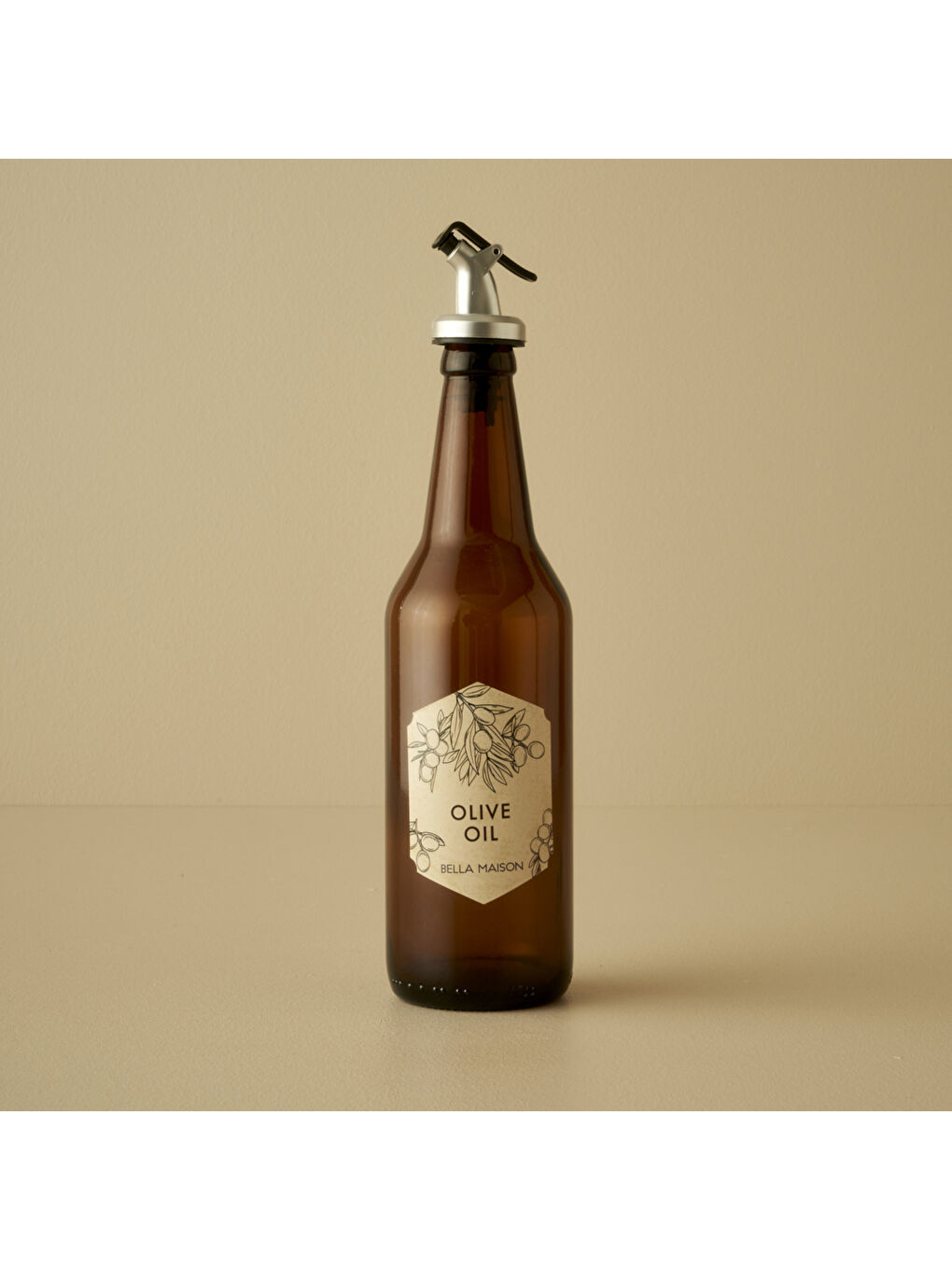 Kahverengi Gondor Yağlık Şişe Seti 2'li Amber (500 cc)-1