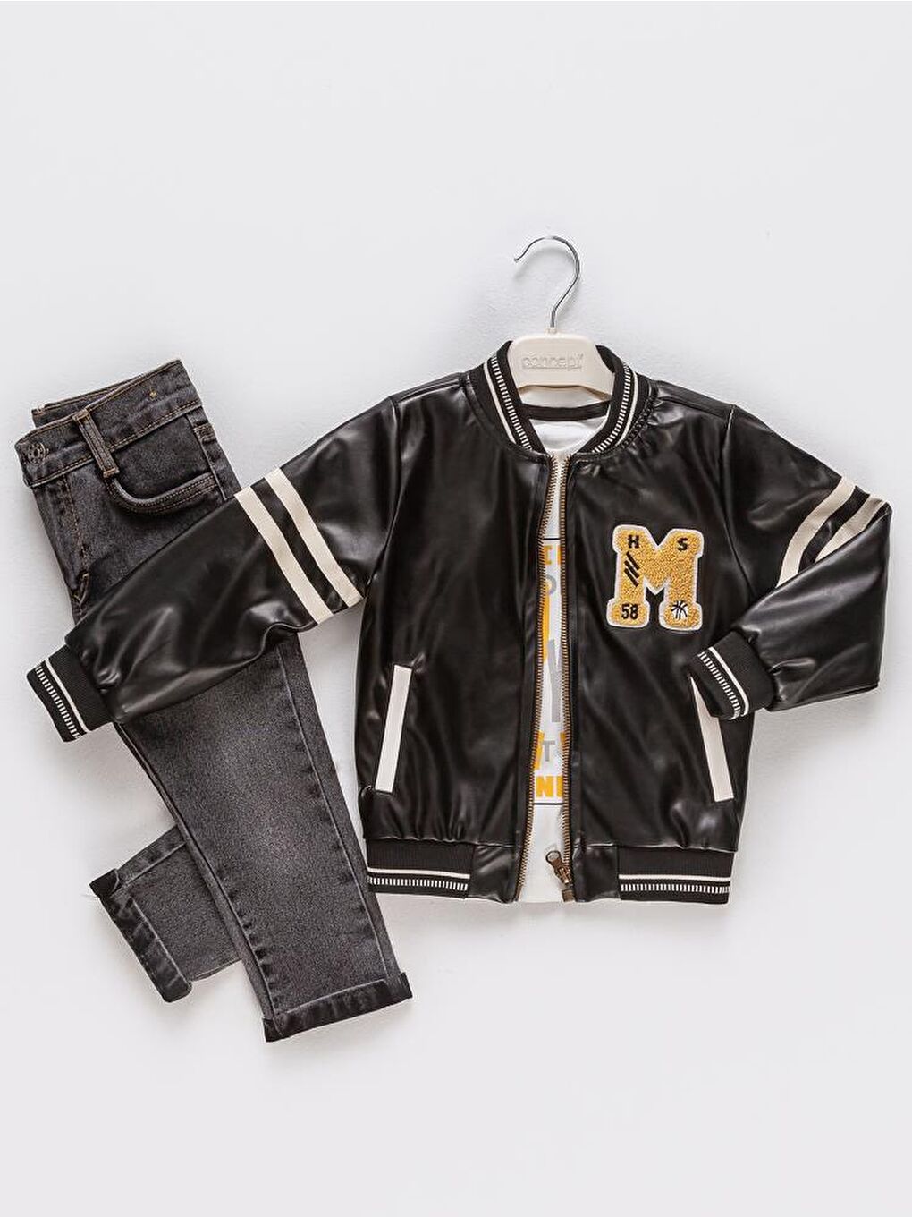 Erkek Çocuk V Yaka Takım 2-5 Yaş - Siyah 5-6 Yaş