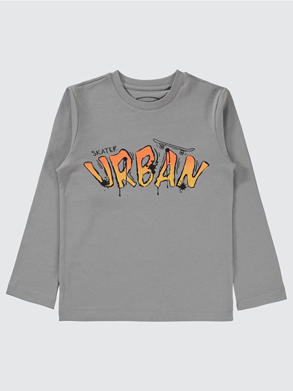 Boys Urban Baskılı 6-9 Yaş Sweatshirt - Gri 7-8 Yaş