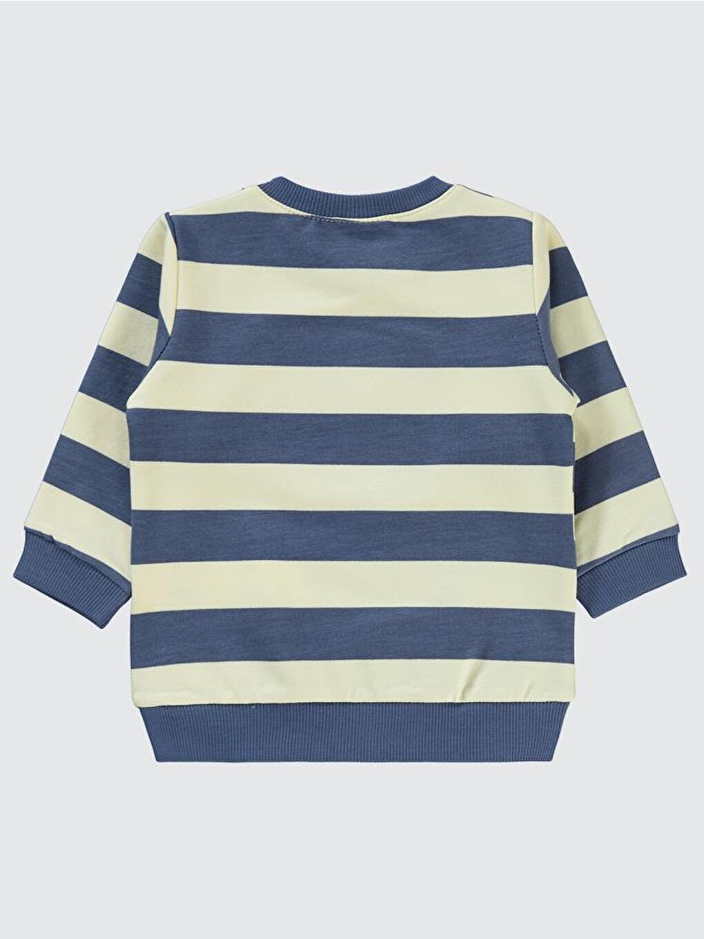İndigo Baby Çizgili 6-18 Ay Sweatshirt - Mavi 9-12 Ay