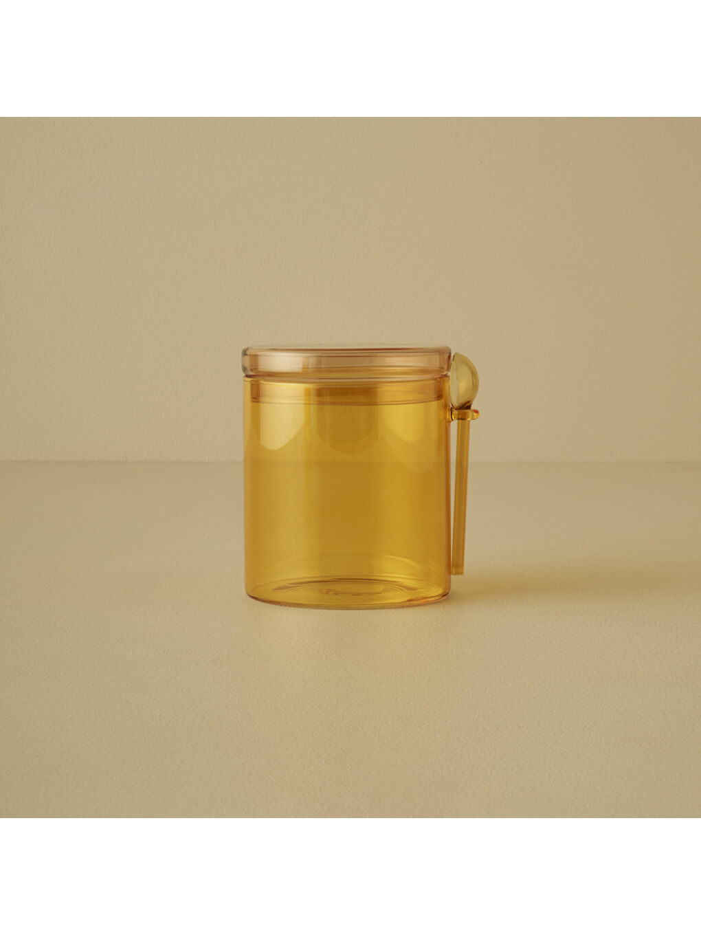 Kahverengi Colors Kaşıklı Kavanoz Amber (680 cc)