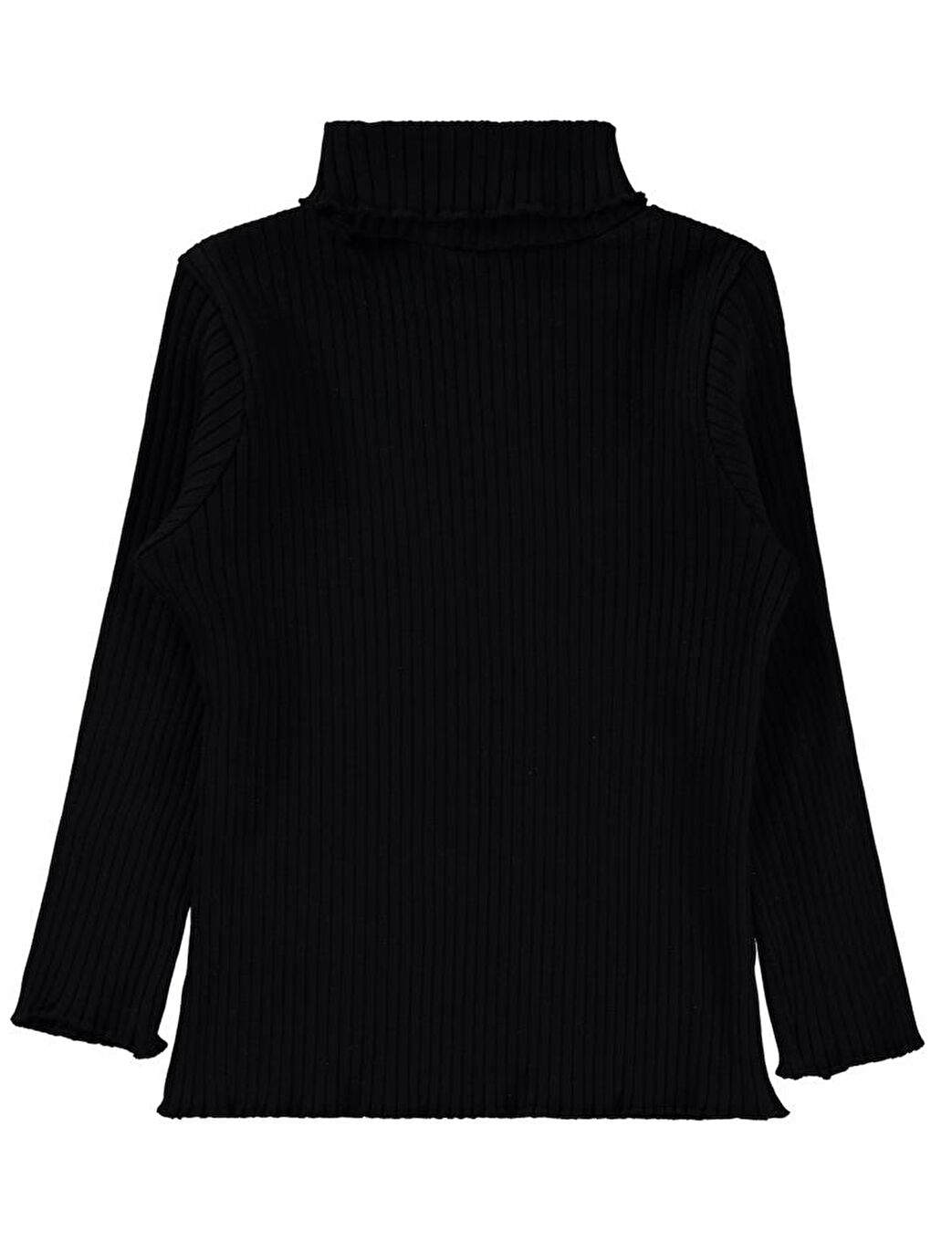 Girls Boğazlı 2-5 Yaş Sweatshirt - Siyah 5-6 Yaş